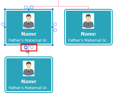 add or delete family tree shapes