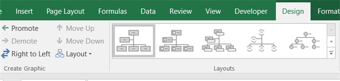 change org chart layout in excel