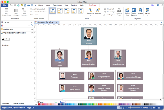 edraw mac organizational chart software